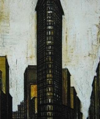 ベルナール・ビュッフェ「NEW YORK-Flat-Iron building」