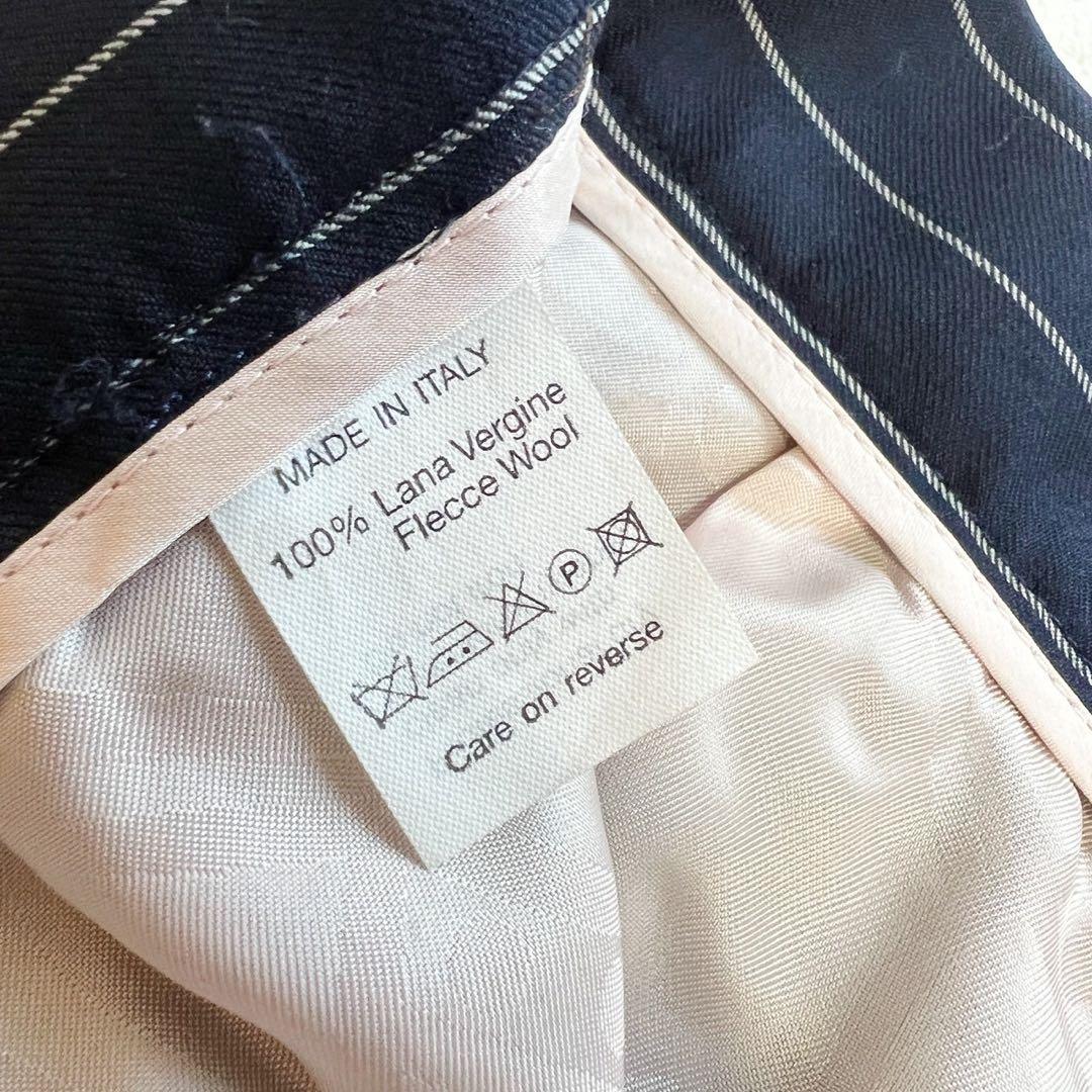 ヴィヴィアンウエストウッド ストライプ オーブボタン ウール スカート　42