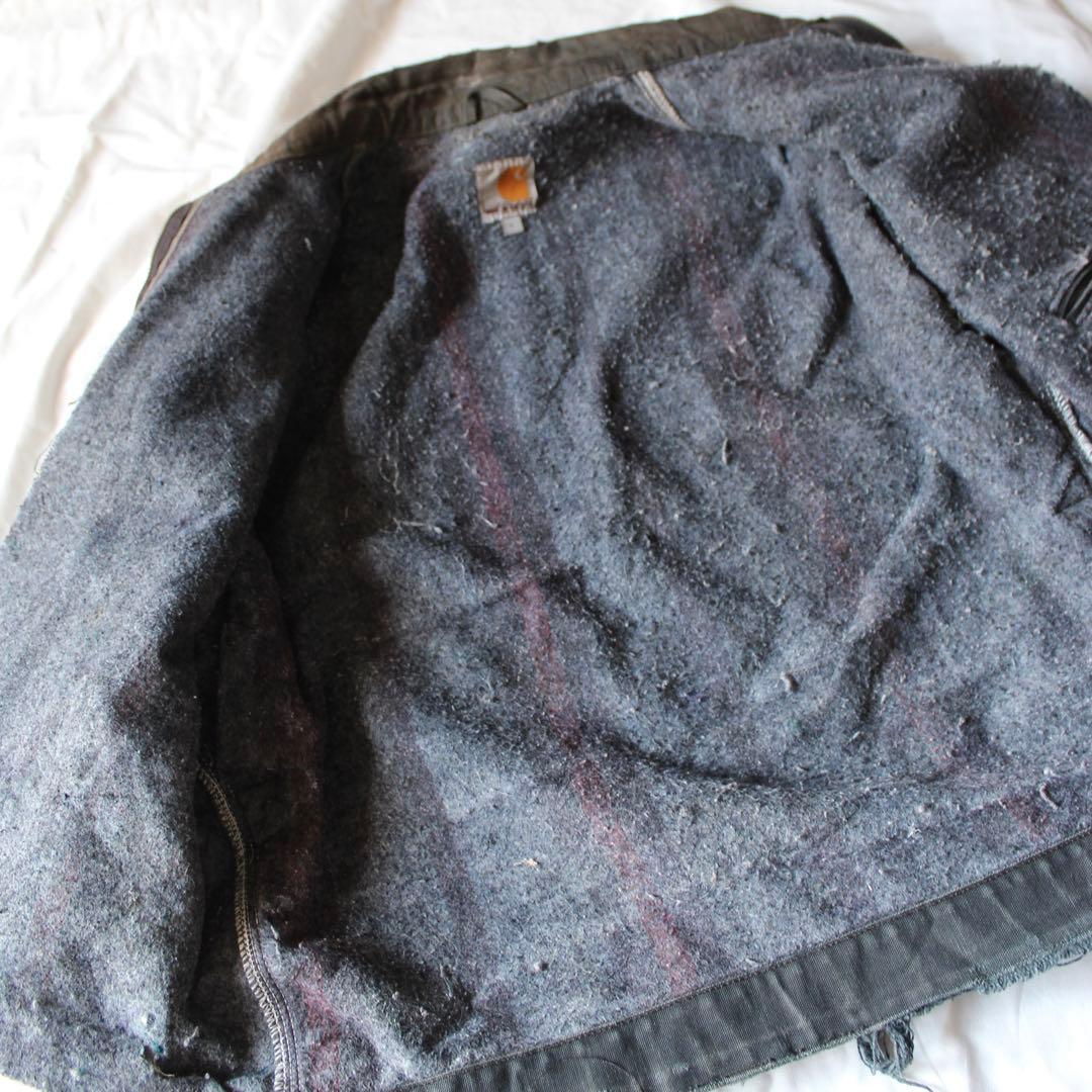 最高雰囲気 Carhartt デトロイトジャケット usa製 ブラック ハチノス