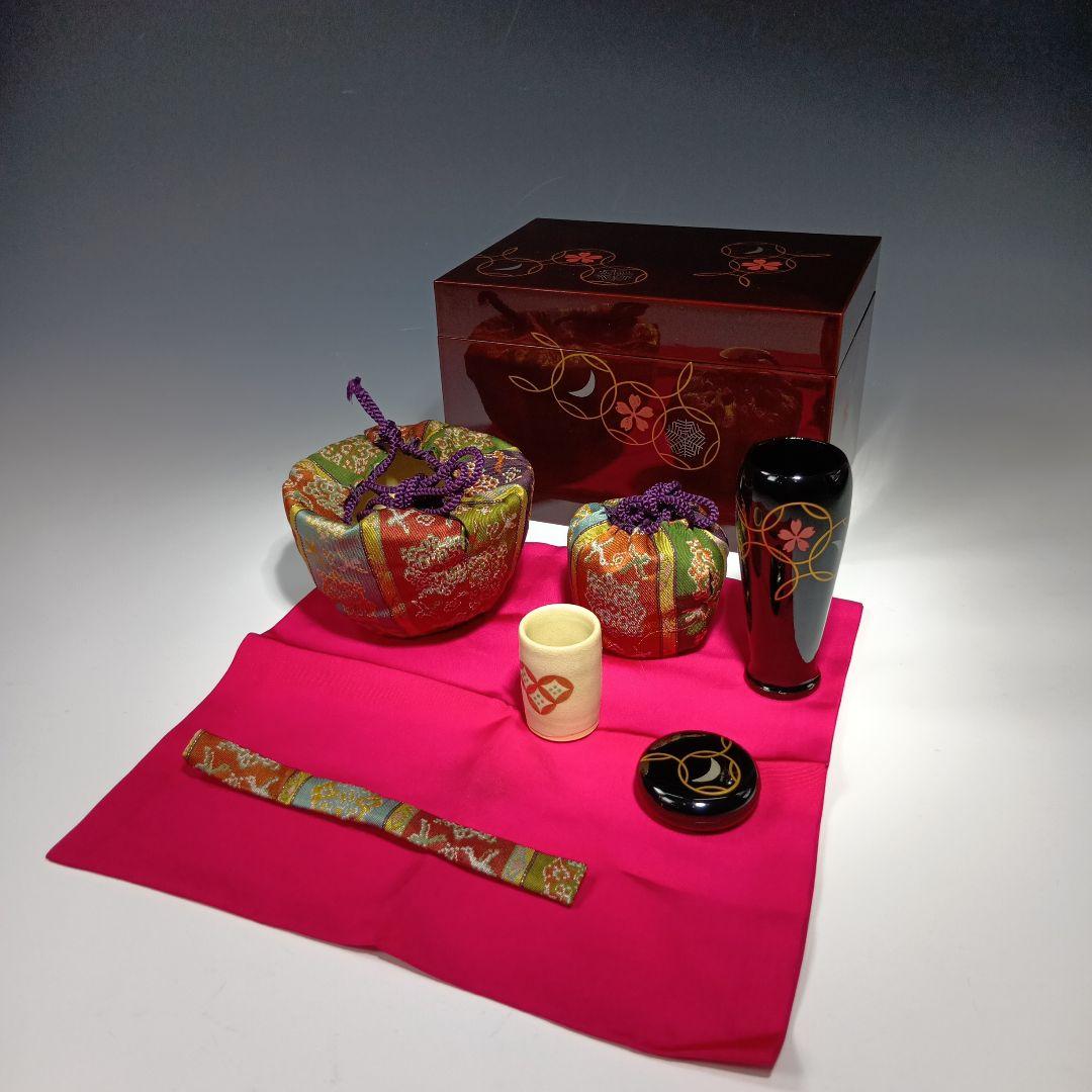 値下げ茶道具　蒔絵茶箱一式