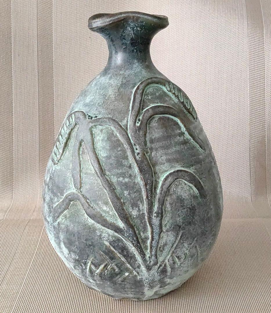 青銅釉　壺　加藤宇助