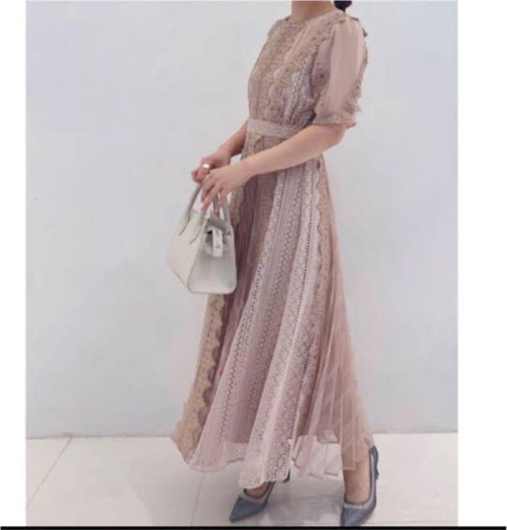 snidel レースプリーツフレアワンピース ♡ オケージョン