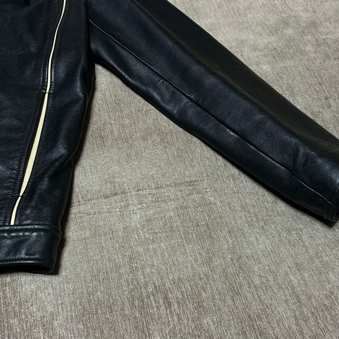 美品　PS PaulSmith シングルライダースジャケット　(L) 牛革　黒