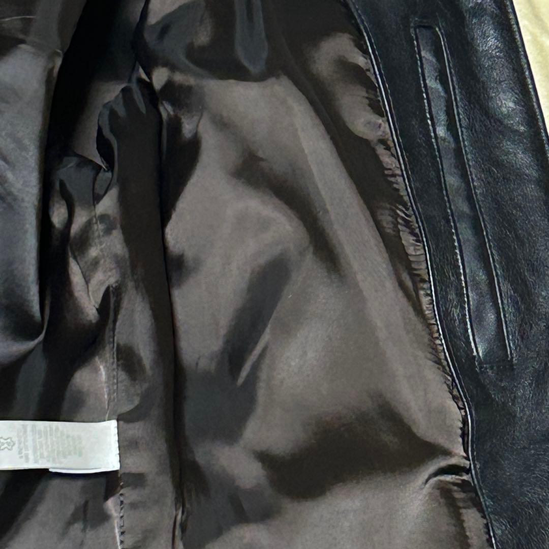 美品　PS PaulSmith シングルライダースジャケット　(L) 牛革　黒