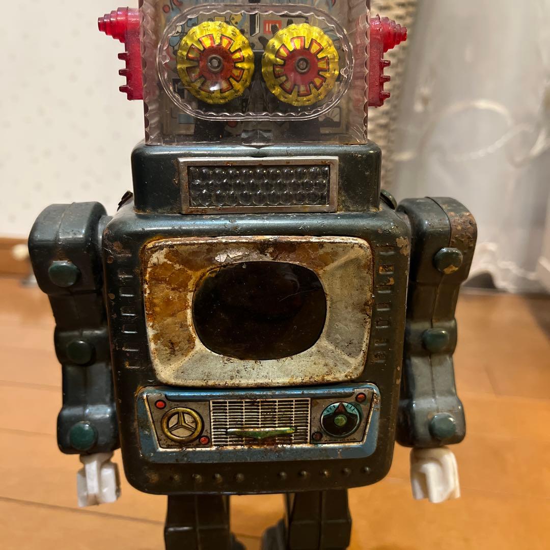 レトロ ロボットおもちゃ アンテナ付き