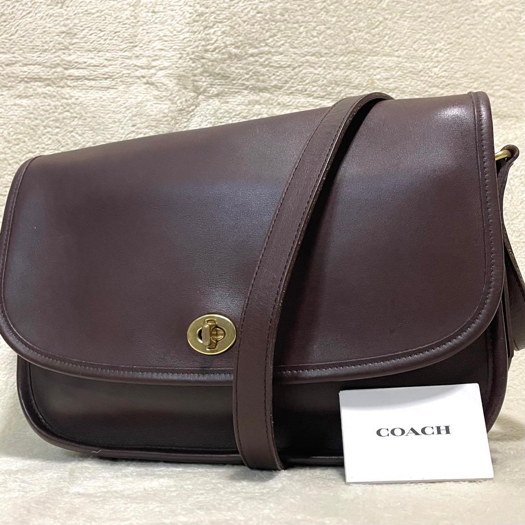 【極美品】 オールドコーチ シティバッグ ショルダー ターンロック チャーム