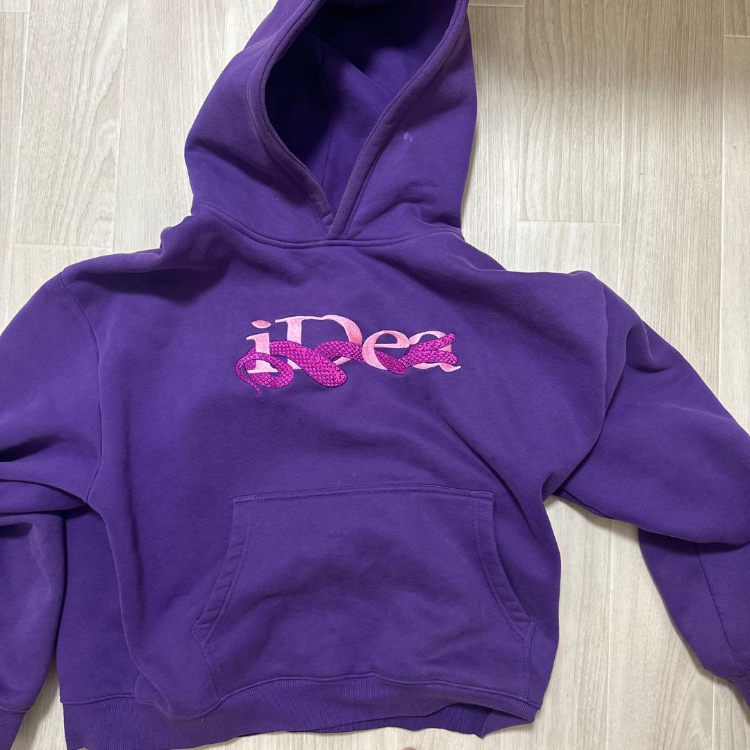iDea 蛇刺繍 パーカー 紫