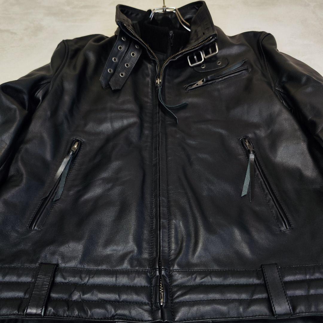 リューグーレザーズ WING-NECK ハイ シングルライダース ボアインナー付