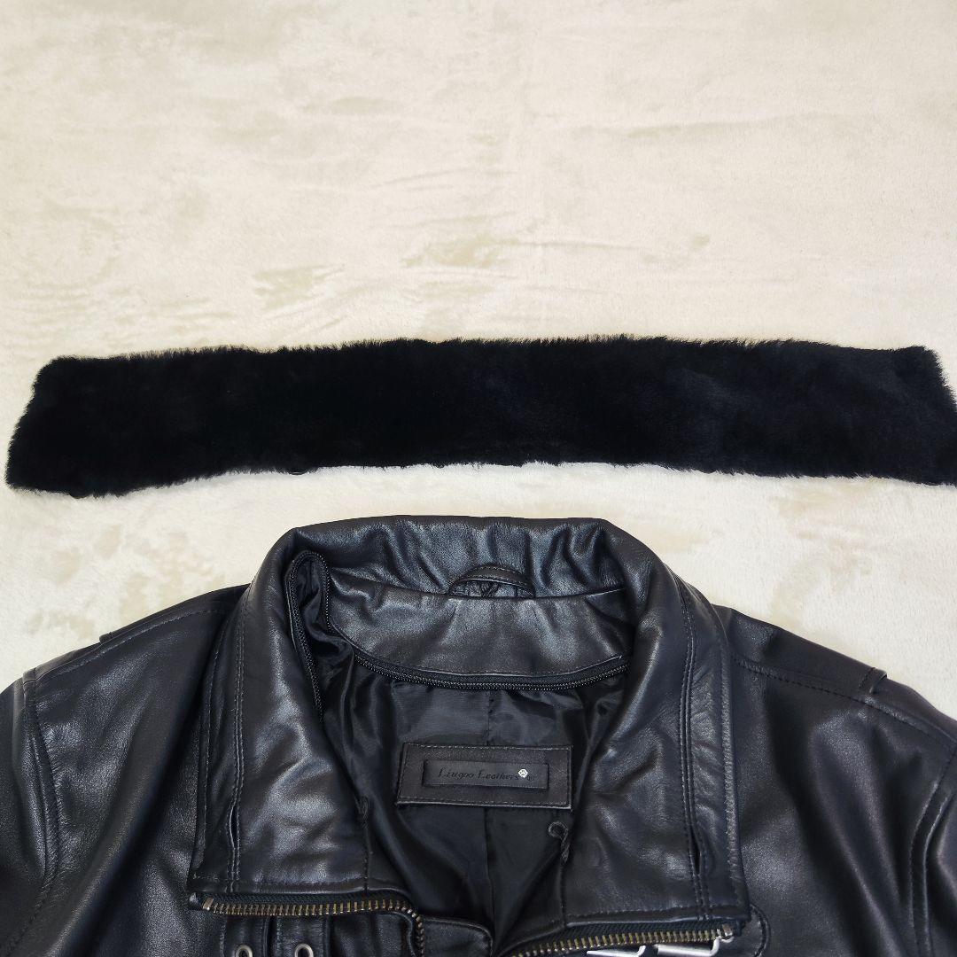 リューグーレザーズ WING-NECK ハイ シングルライダース ボアインナー付