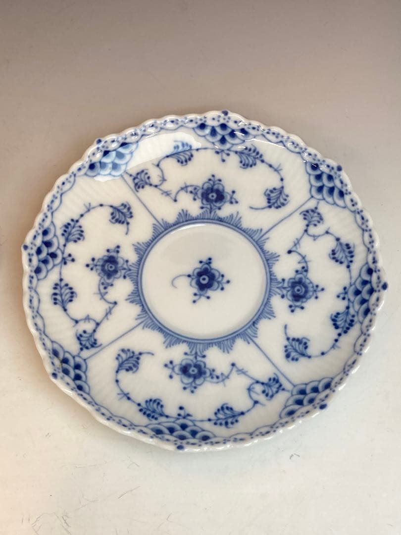 ロイヤルコペンハーゲン ブルーフルーテッド フルレース デミタスカップ＆ソーサー