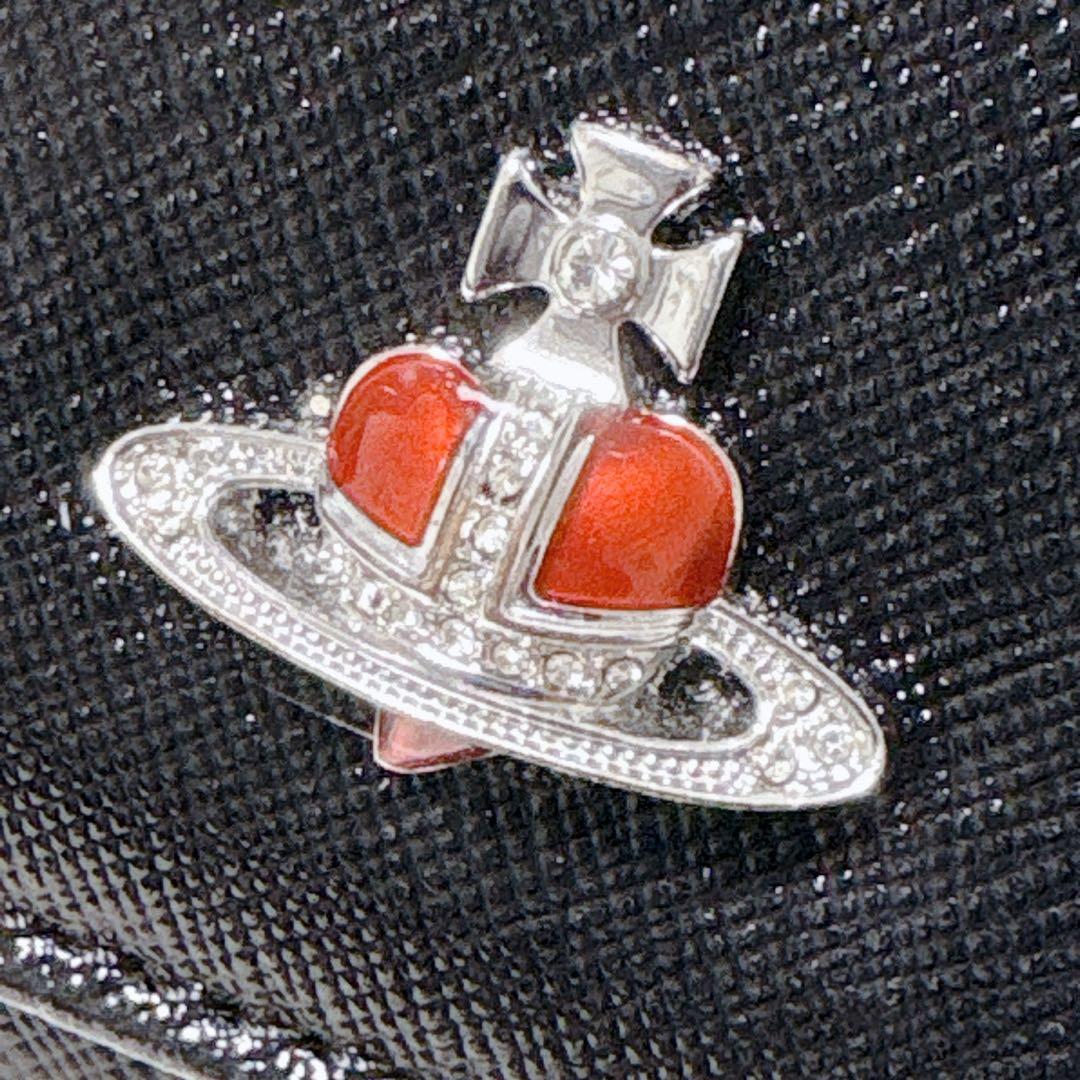 ♡希少♡ヴィヴィアンウエストウッド ディアマンテ ハート がま口 三つ折り財布