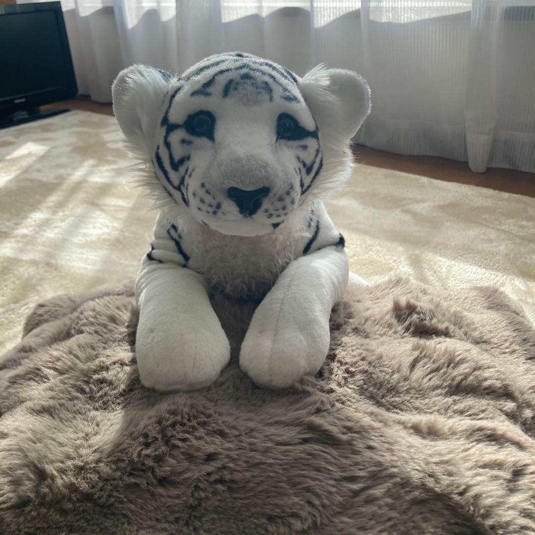 めちゃカワ＊ふわふわ＊ホワイトタイガー ぬいぐるみ♪