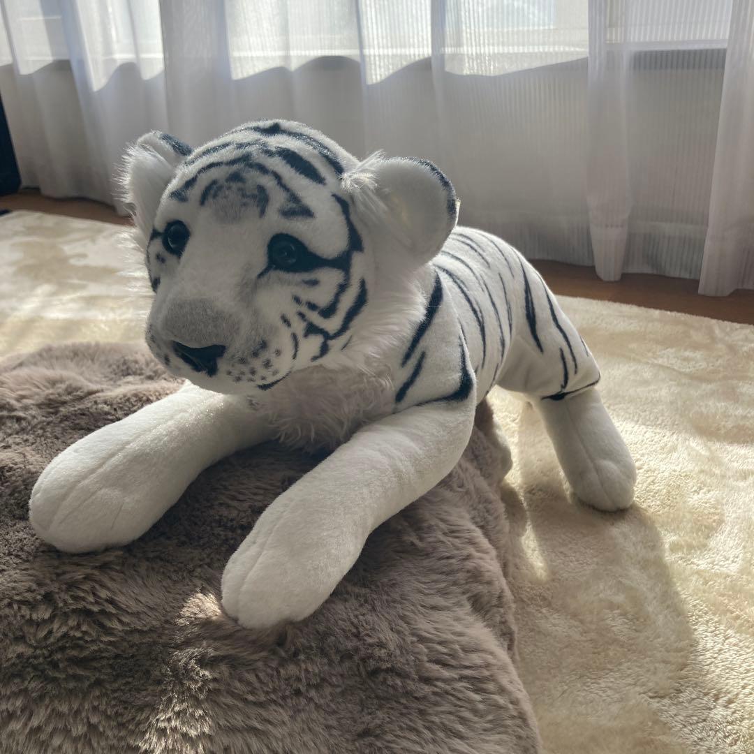 めちゃカワ＊ふわふわ＊ホワイトタイガー ぬいぐるみ♪