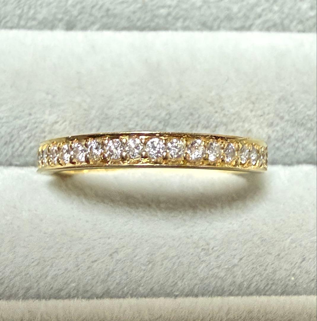 FLAGS ハーフエタニティリング K18 0.2ct 9号