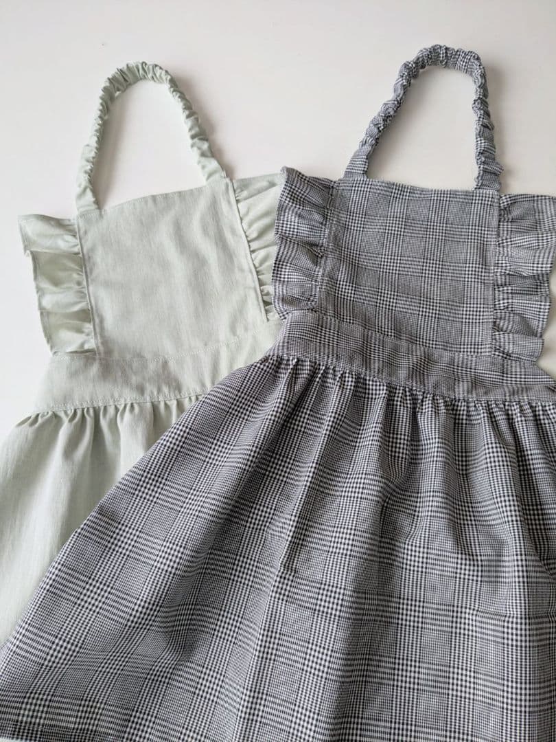 memeki☆ オーダー ハンドメイド フリル キッズエプロン