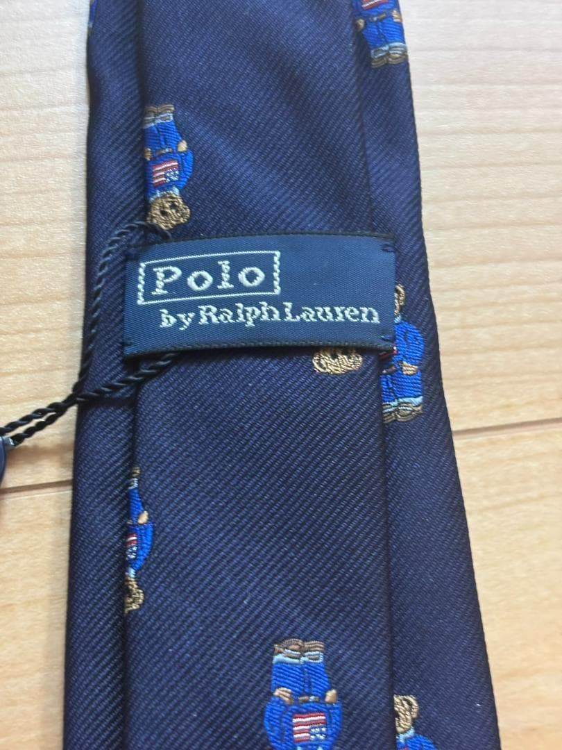 残り僅か2025ラルフローレンポロベアボーイス8－20サイズネクタイ　イタリア製