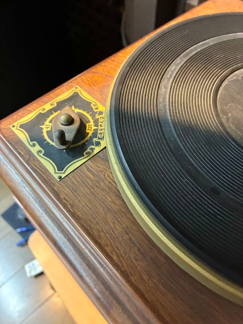蓄音機 アンティーク グラモフォン 木製 大型ホーン 針無し