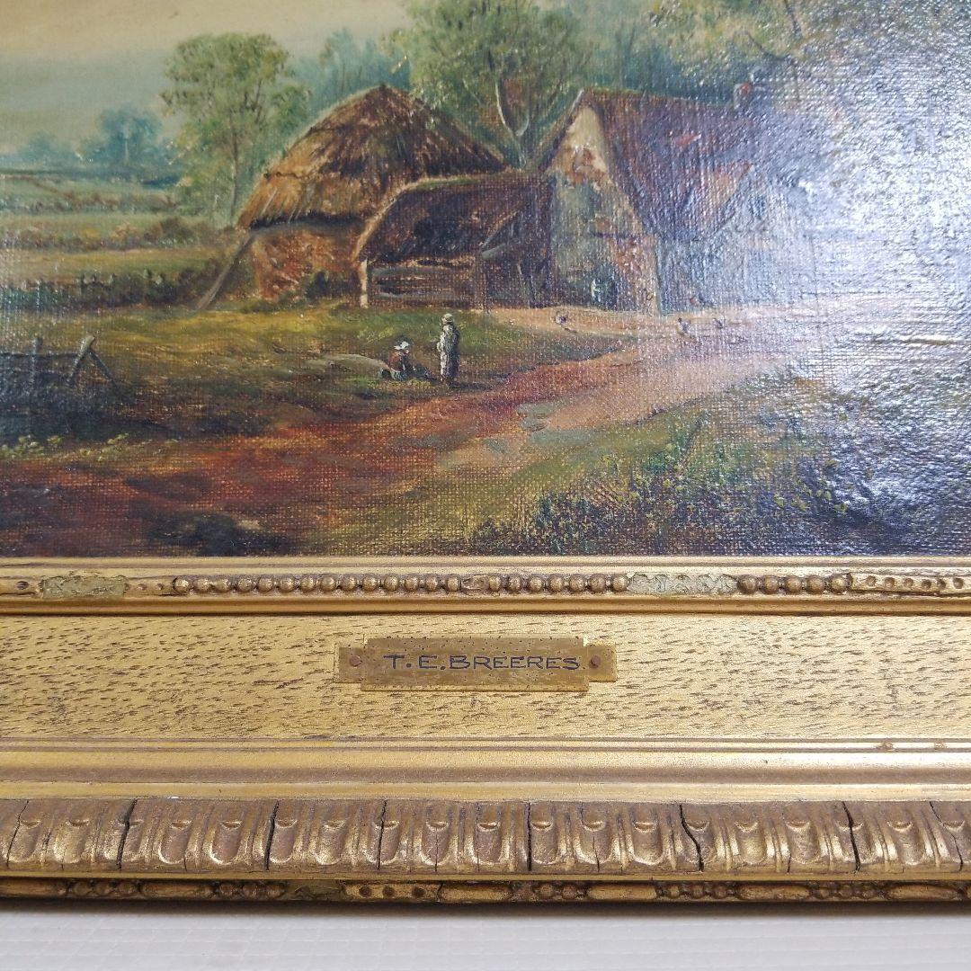 T.E. Breeres 風景画 油彩画