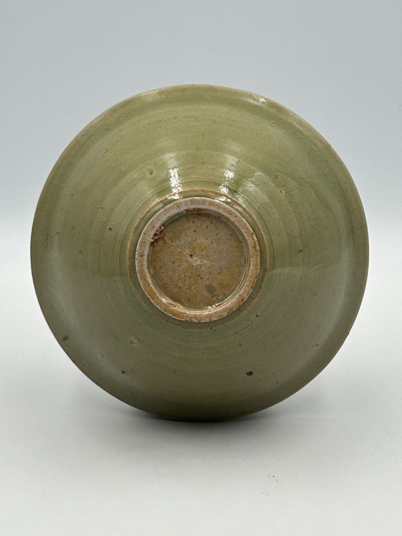 ★0052宋時代 耀州窯 青磁 斗笠碗 ★天目茶碗 茶道具 茶器 唐物天目