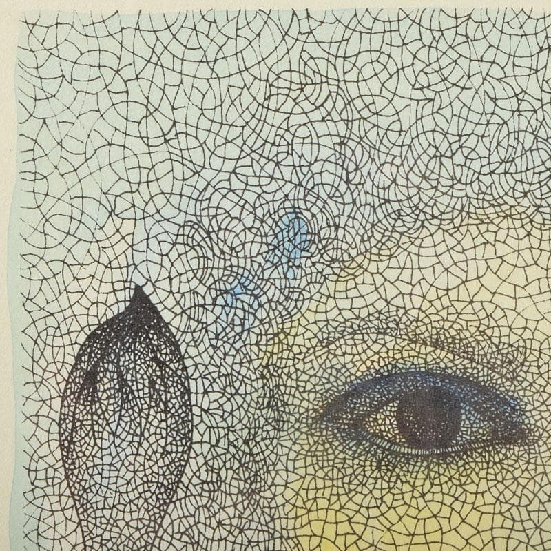 画家　城景都　版画　「リズム」　19/28　額装　V　R9540