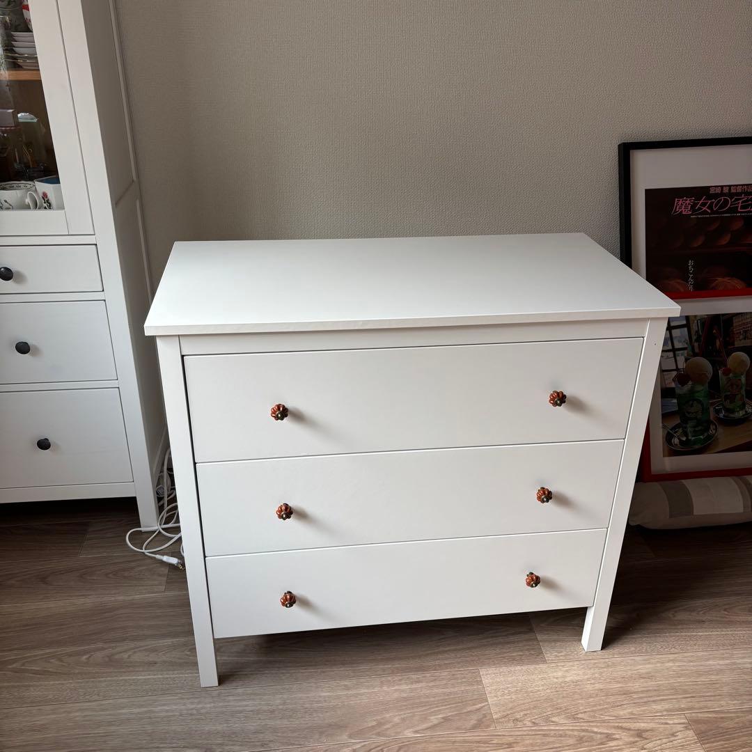 IKEA KOPPANG ホワイト 3段チェスト
