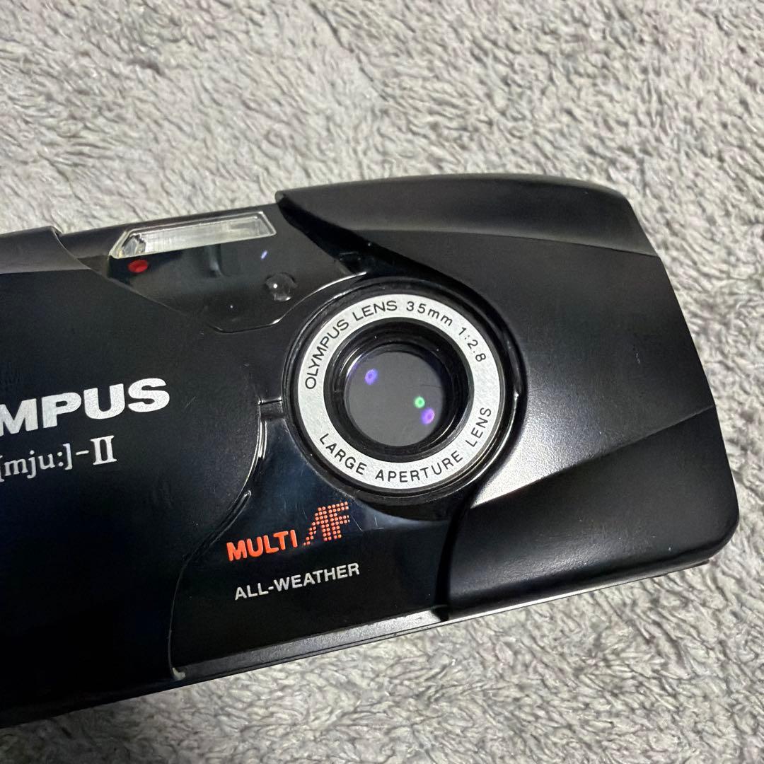 Olympus オリンパス μ mju II ブラック 黒 フィルムカメラ