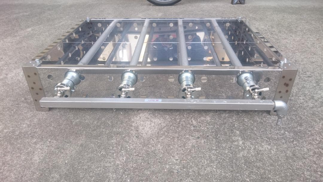 ７５cm幅　鉄板焼き　業務用　３辺フチ付　グリラー　キャンプＢＢＱ　プロパンガス