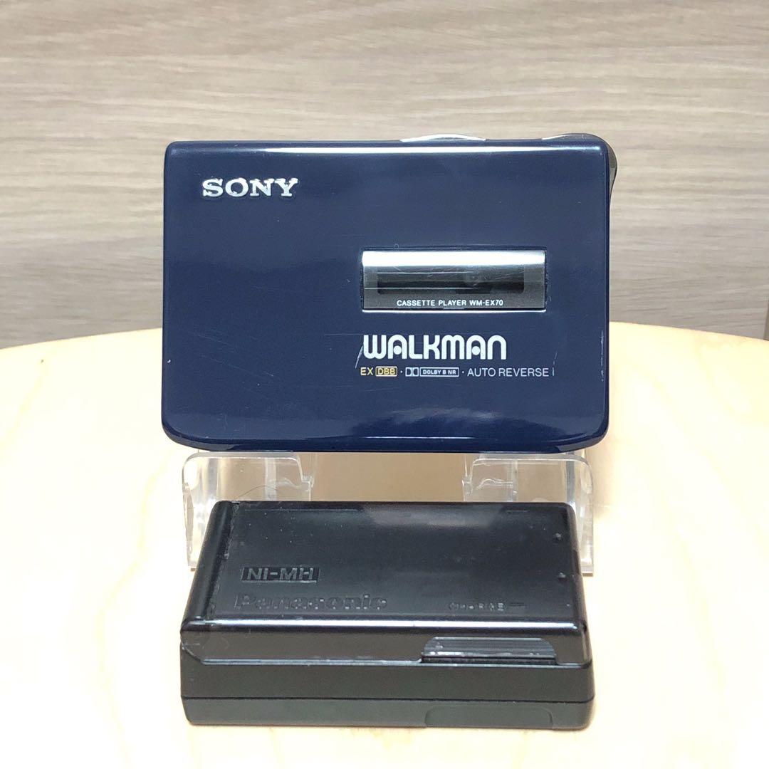 SONY WALKMAN WM-EX70 ブルー テープ再生可能 現状渡し品