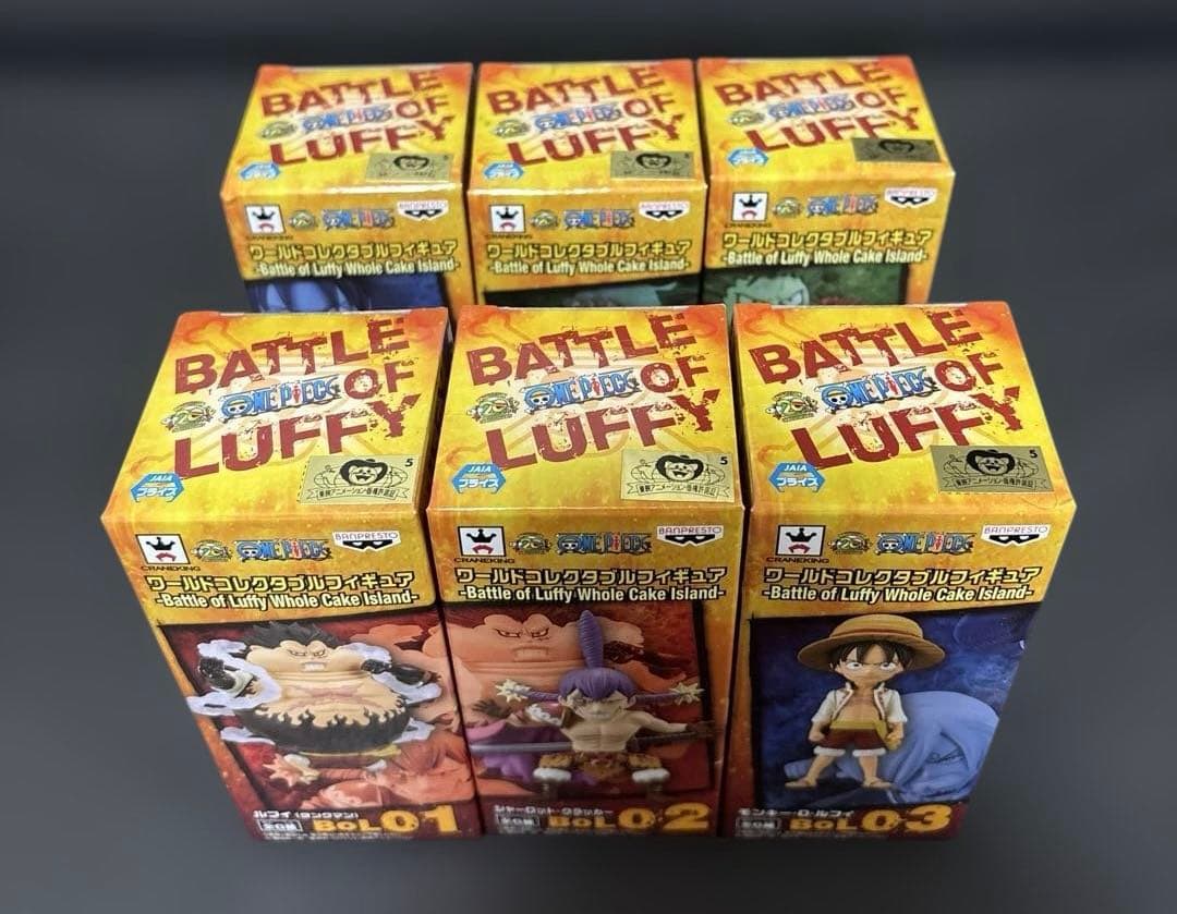 ワンピース　フィギュア　ワーコレ　バトルオブルフィホールケーキアイランド　全6種
