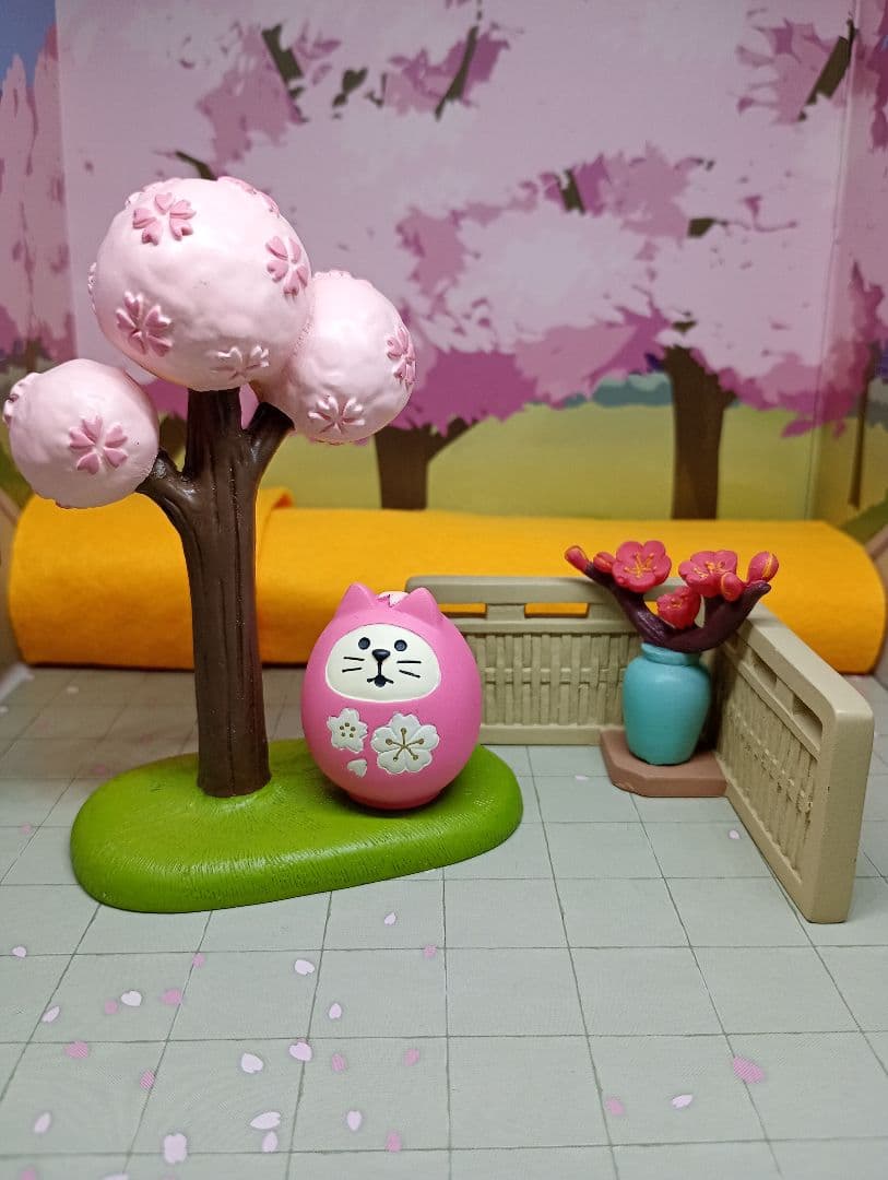 桜の木　だるま　梅の衝立　デコレ　コンコンブル