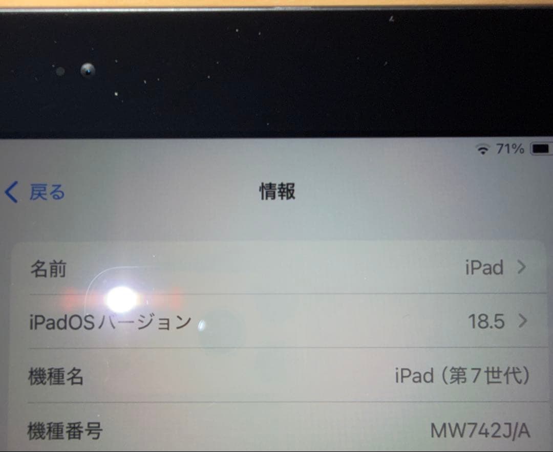 アップル Apple iPad 第7世代 Wi-Fi 32GB MW742J/A