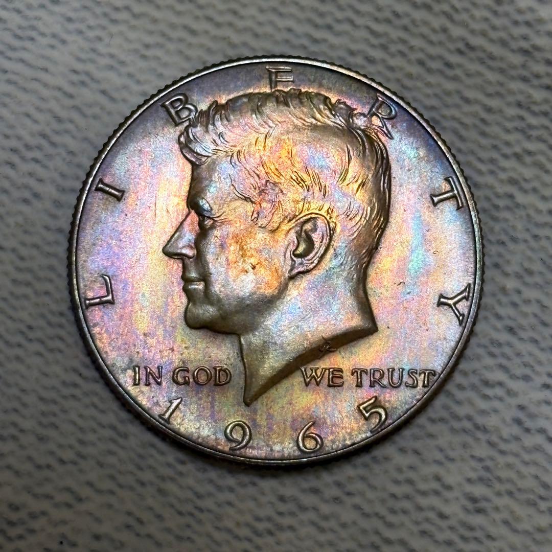 アメリカ 1965年　ケネディハーフ銀貨