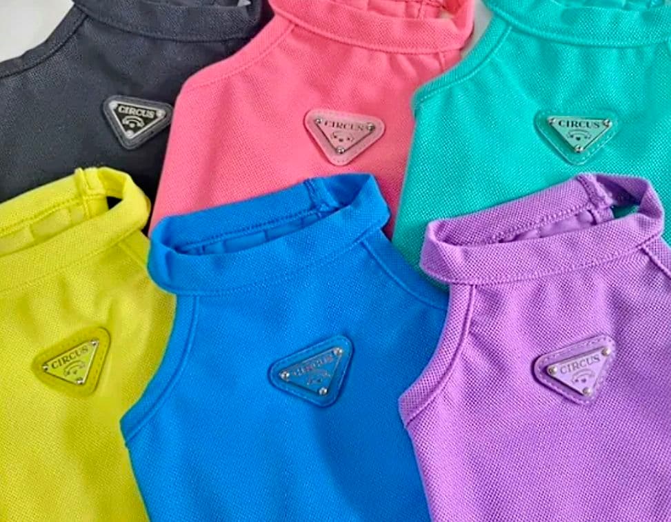 Chic Mesh タンクBlack＆Salmon　サーカスサーカスcircus