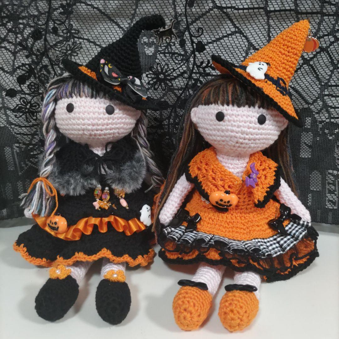 編みぐるみの女の子達（アリス、赤ずきんちゃん、ハロウィン、ポニーテール、深緑の服