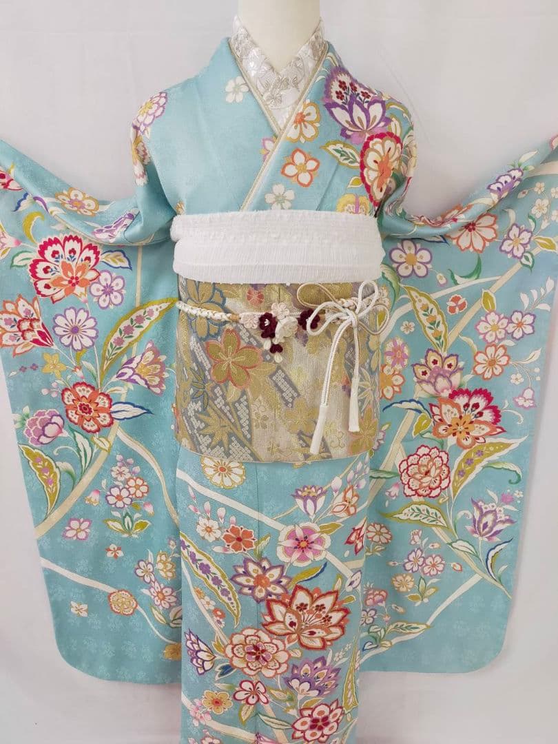 売約済み【WA-Modern】★★正絹　京友禅　振袖　7点フルセット★★