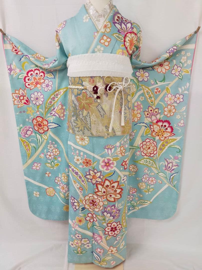 売約済み【WA-Modern】★★正絹　京友禅　振袖　7点フルセット★★