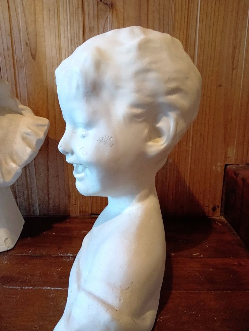 デッサン用　石膏像、スズランの少女と子供の2体セット　送料無料