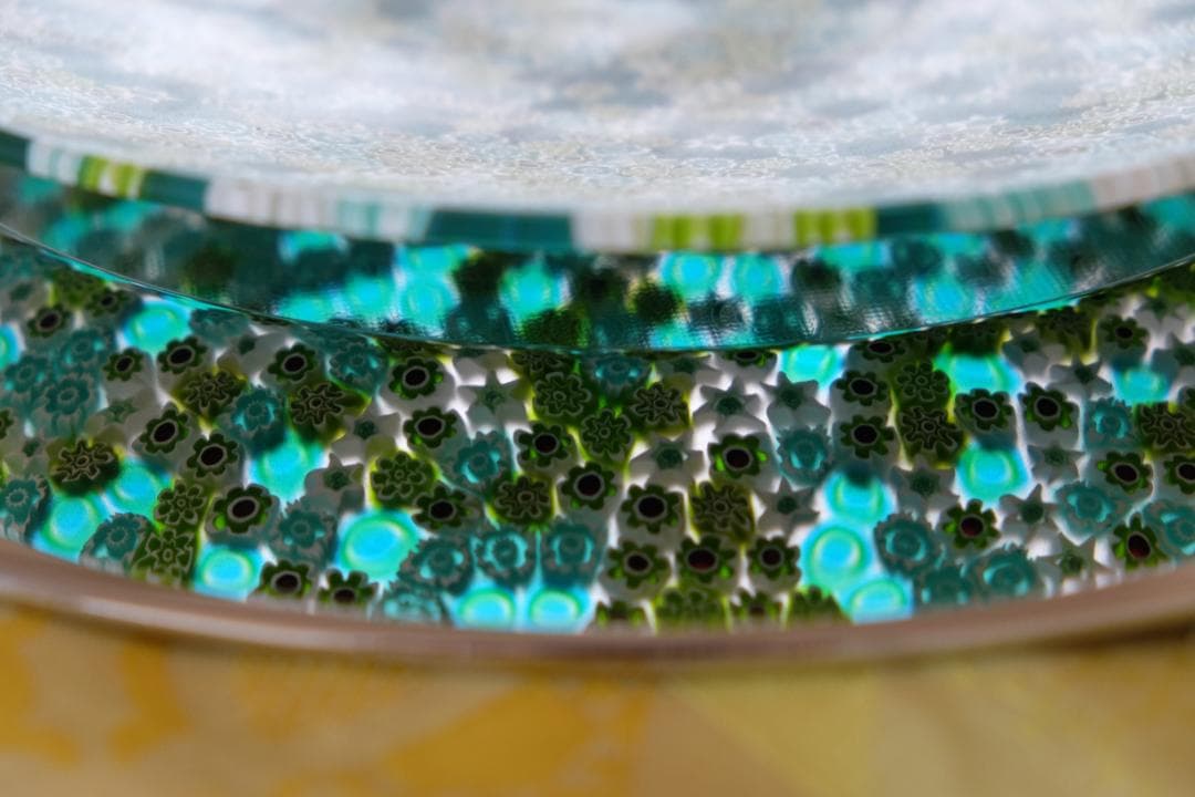 ヴェネチアングラス ミルフィオリ プレート ムリーニ 江波冨士子 花瓶 田子美紀