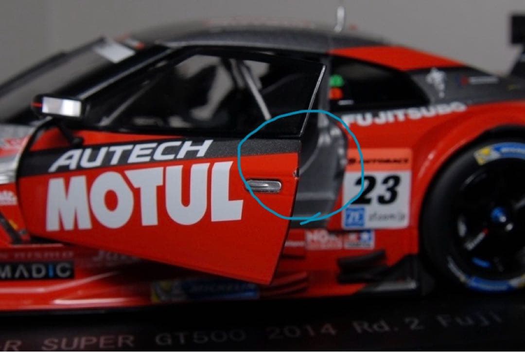 エブロ スーパーGT モチュール オーテック GTR 1/18 ミニカー 赤