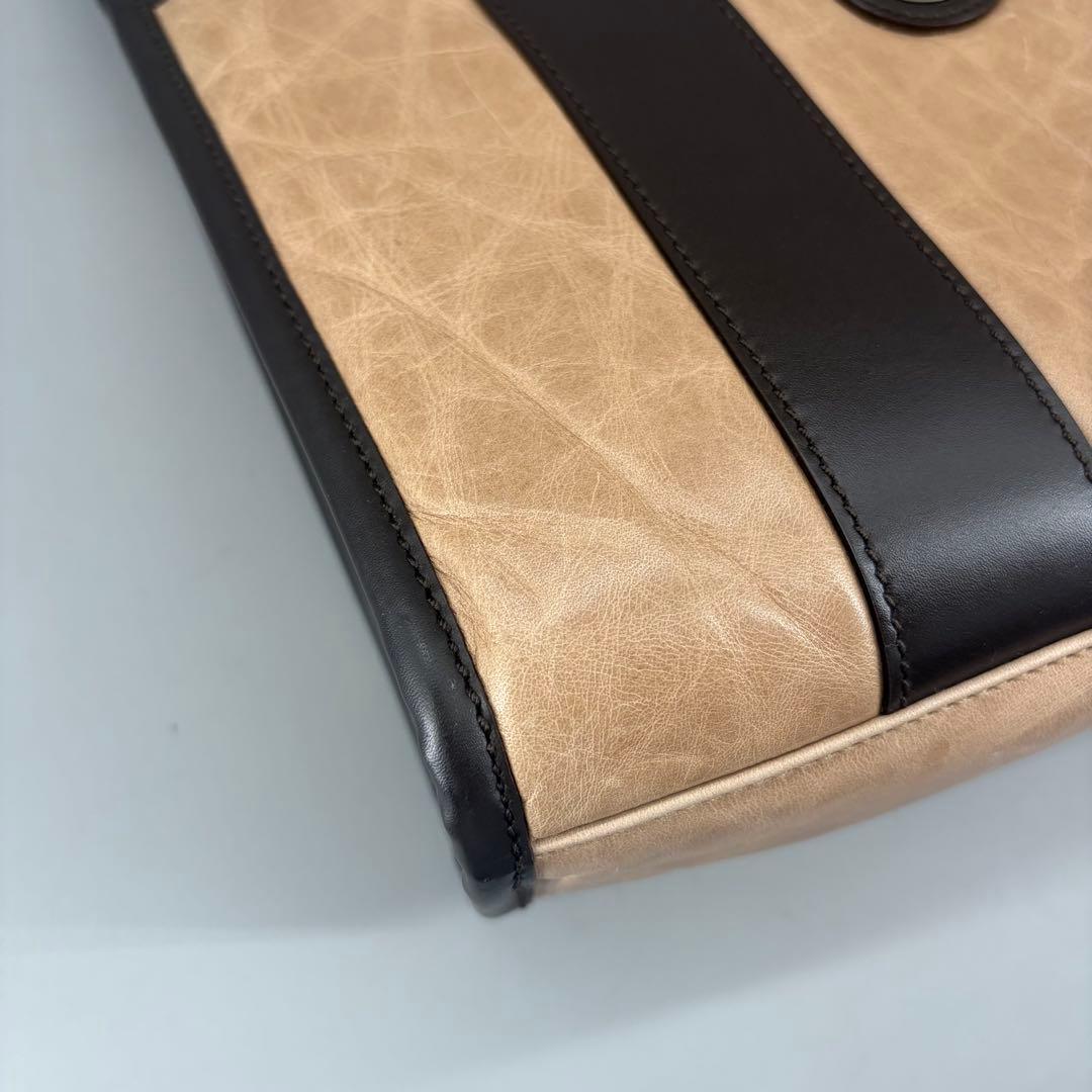 美品✨HUNTING WORLD バチューレザー ハンドバッグ