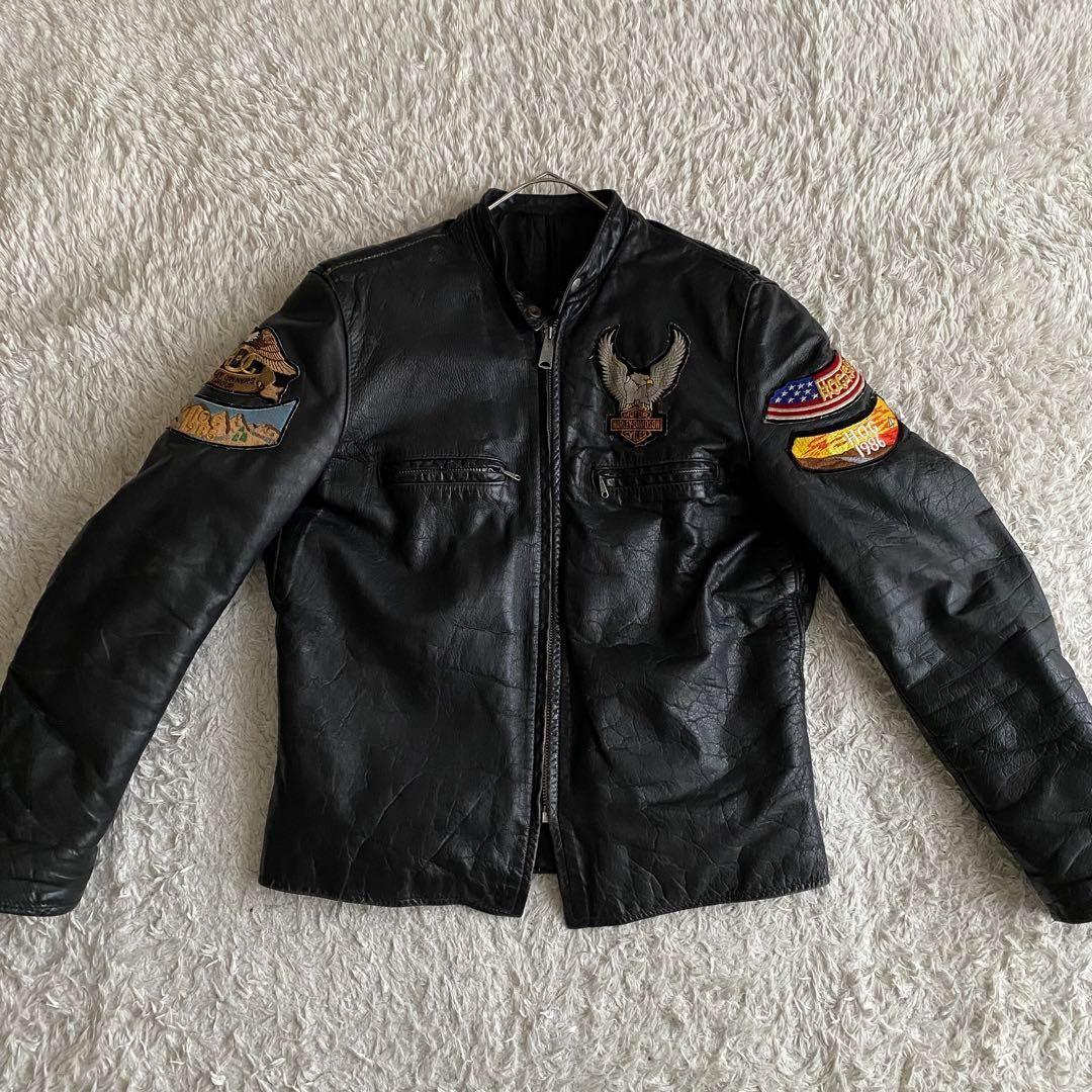 レア/60s/XL ハーレーダビッドソン ライダースジャケット TALONジップ