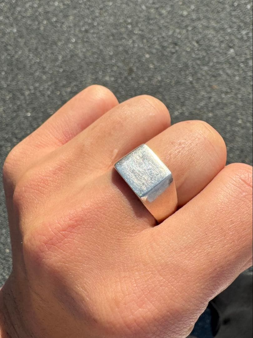 Vintage Sirver 925 シルバー　シグネットリング　指輪　22号