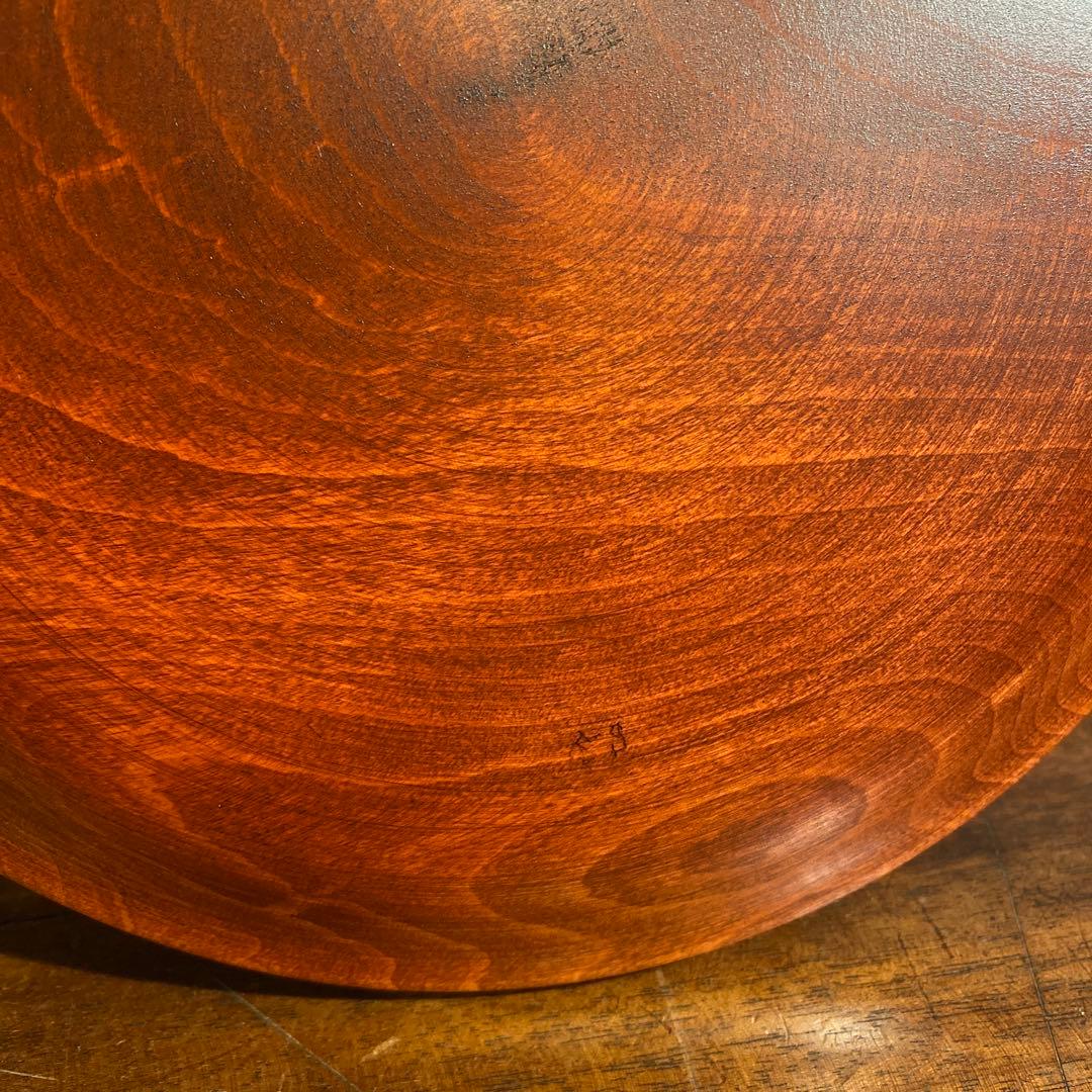 鈴木忠次作 木製皿 漆芸 漆器 菓子鉢 未使用品 伝統工芸 稀少 作家物