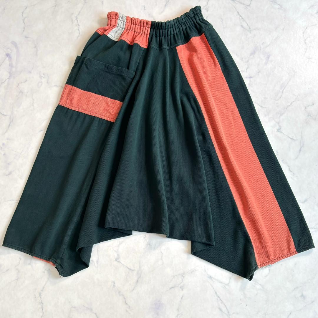 タマキニイメ サルエルパンツ タルンパンツ 深緑 橙 Long rs4