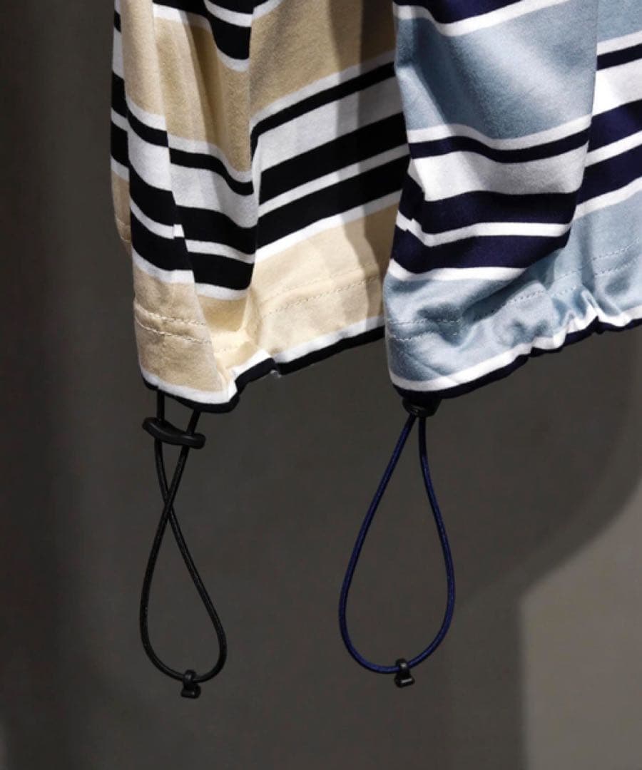 is-ness / イズネス BALLOON BORDER T-SHIRT