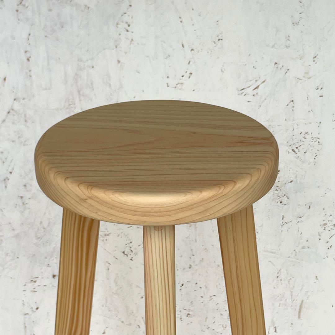 ♡　国産ひのき　丸椅子　木製スツール