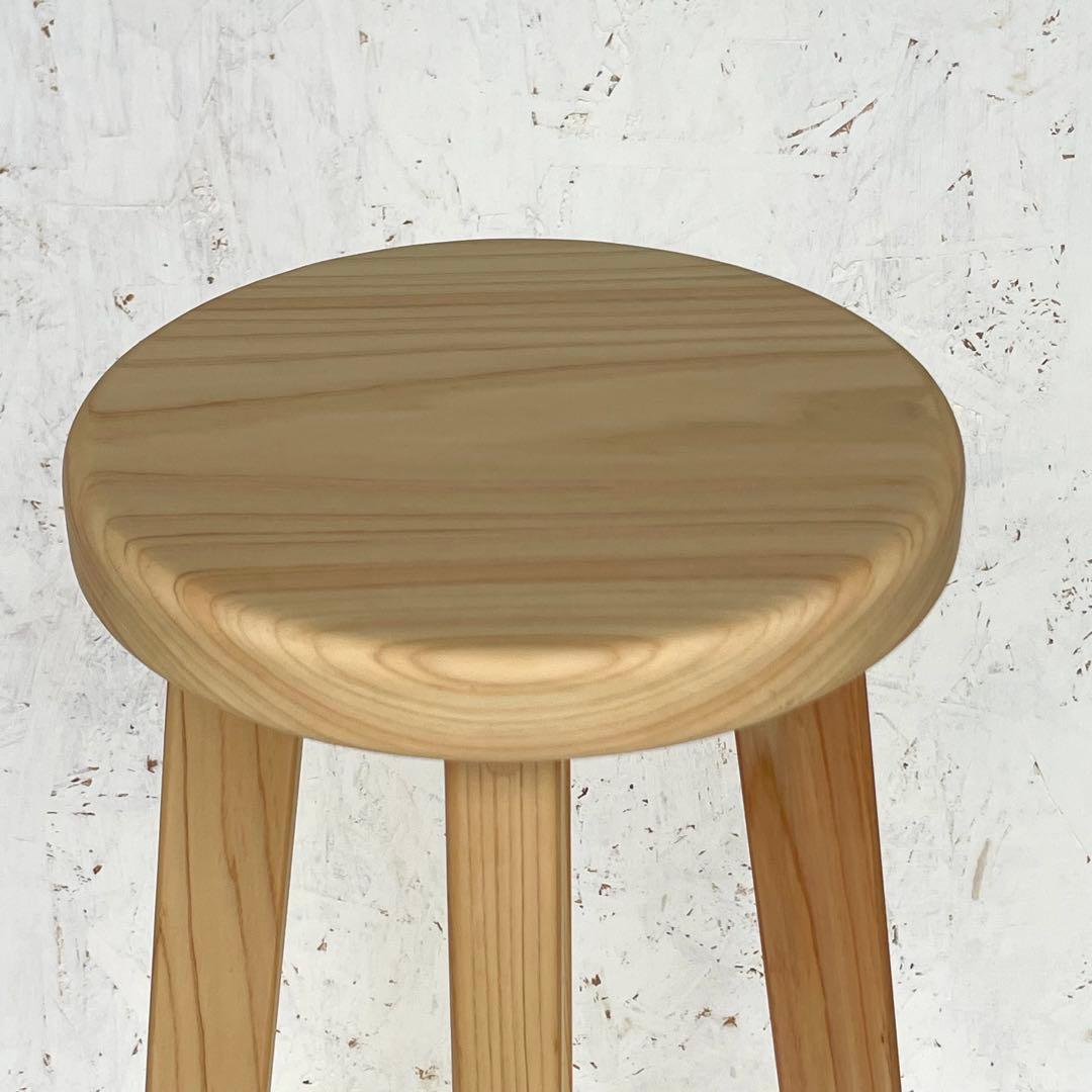 ♡　国産ひのき　丸椅子　木製スツール