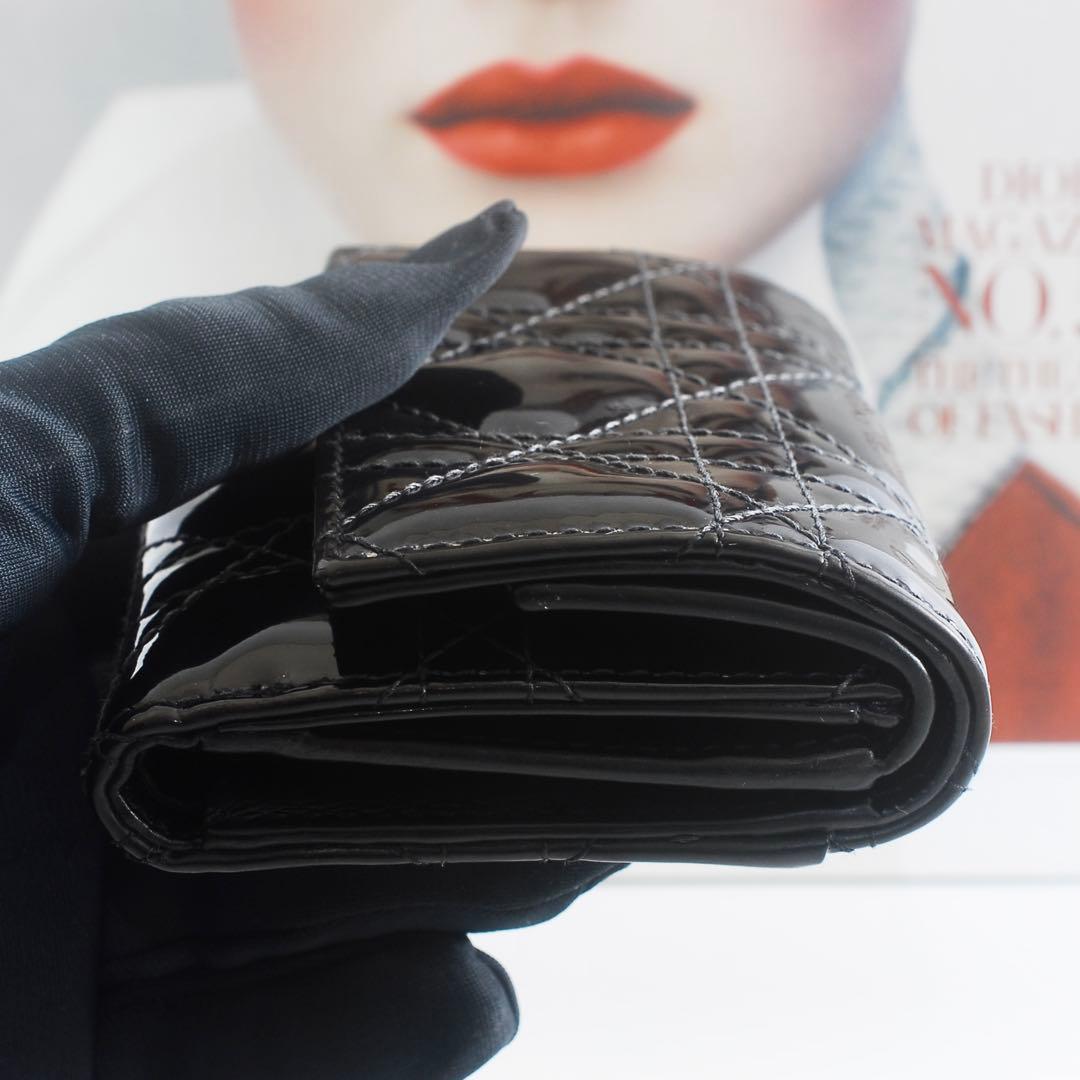 DIOR＊レディ ディオール＊エナメル＊ロータスウォレット＊カナージュ＊財布