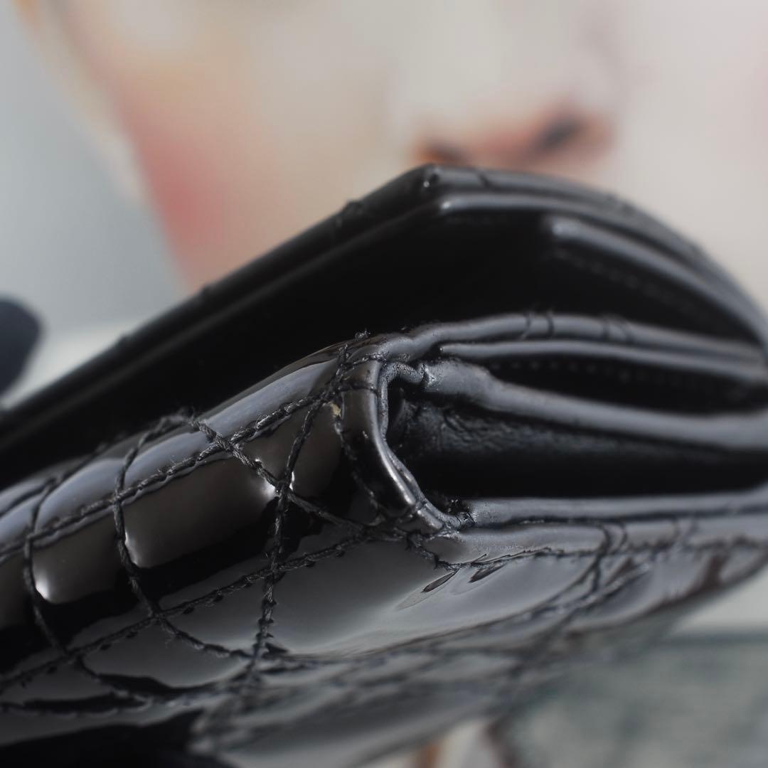 DIOR＊レディ ディオール＊エナメル＊ロータスウォレット＊カナージュ＊財布