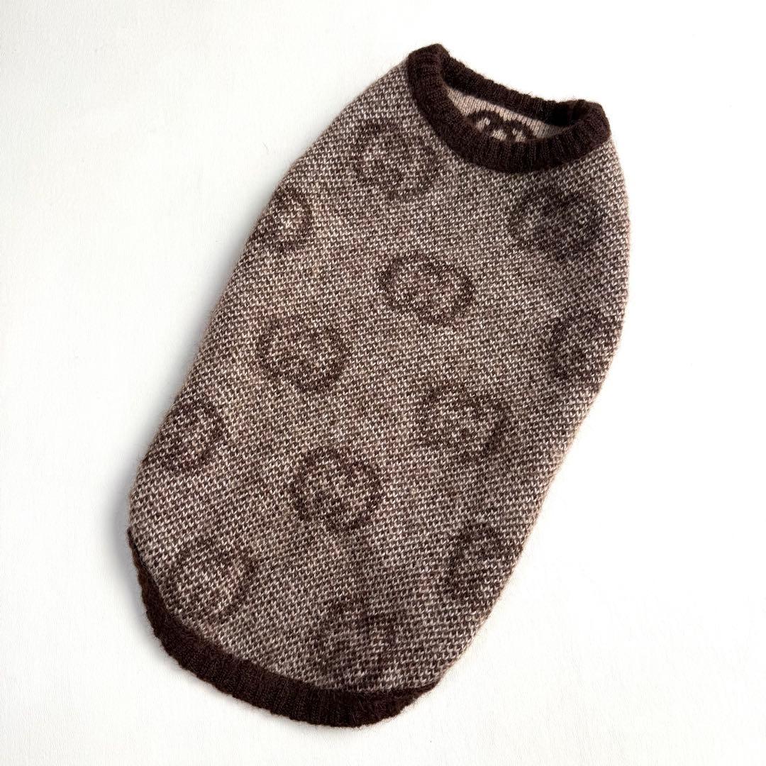 未使用級✨グッチ✨GUCCI✨インターロッキング　ペットセーター　ブラウン　M